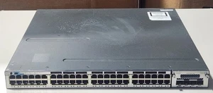 Cisco WS-C3750-48T-S C3KX-NM-10G 48-Port PoE Gigabit Ethernet Network Switch - Picture 1 of 9