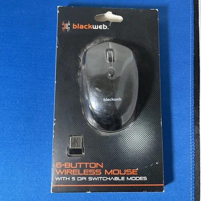 Blackweb 6-Button 5 DPI Setting Wireless Mouse, Black, New! - Image 1 of 4