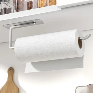 Porta Rotolo Da Cucina – Autoadesivo O per Forare Sotto L'Armadio - Porta Rotolo - Foto 1 di 12
