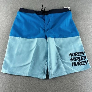 Hurley Board Shorts Youth Boys 20 Neptune Blue 3peat Surf Beach Summer Swim NWT - Picture 1 of 6