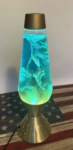Vintage Original LAVA LITE Lamp Base Yellow w/ Blue Liquid - Needs Replacement - Picture 1 of 7