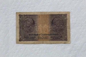Tschechoslowakei Banknote, 10 Korun von 1919, eine seltene Banknote - Bild 1 von 6