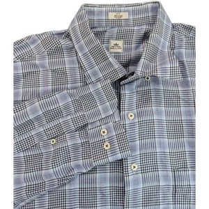 Peter MIllar Button Down Hemd Herren 2XLT grau blau kariert Langarm BESCHREIBUNG LESEN - Bild 1 von 7