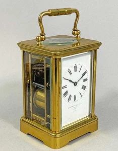 FINE LARGE STRIKING CARRIAGE CLOCK by GOLDSMITHS COMPANY REGENT ST LONDON - Picture 1 of 13