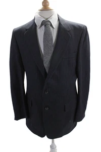 Hart Schaffner Marx Men's Collared Long Sleeves Line Jacket Striped Size 42 - Picture 1 of 10