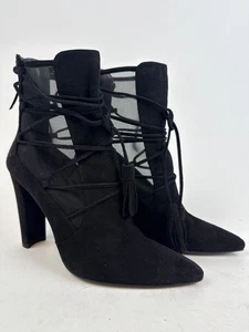 Botas con cordones Stuart Weitzman de gamuza con detalles de malla - Imagen 1 de 6