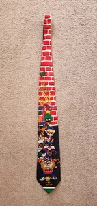 Vintage 1993 Looney Tunes Mania Posse Rap Taz Daffy Bugs Bunny Marvin Neck Tie - Picture 1 of 4