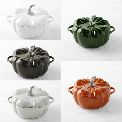 Staub Enameled Cast Iron Pumpkin Cocotte, 3.5-Qt Full Color