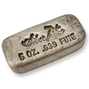 Vintage 2a serie SilverTowne 5 oz argento serie invertita #07758 bassa coniazione - Foto 1 di 6