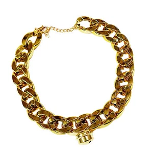 Adjustable Accessory Chain Collar Gold Jewelry Puppy Neck Small Dog Necklace Pet - Picture 1 of 12