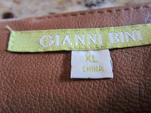 Gianni Bini Leather Skirt Color Brown Size XL Polyester Lining - Bild 1 von 5