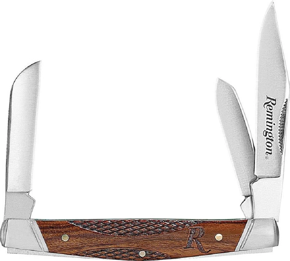 Remington Woodland Series Stockman Pocket Knife - Wood Handle - NEW - Image 1 of 1