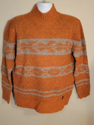 AIGLE Wool Blend Sweater Jumper   Orange & Gray  - Image 1 of 4