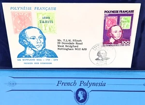French Polynesia Premier Jour D'Emission FDC 1979 Commemorating Sir Rowland Hill - Picture 1 of 3