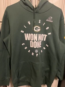 Nike Green Bay Packers Won not Done Playoff hoodie Sweatshirt L - Picture 1 of 12