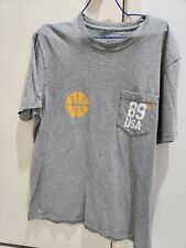 Carhartt T-shirt Grey Size L Mens USA 89 Basketball 🏀NBA Pre-Owned Free Post 