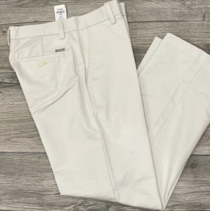 30 x 29 IZOD American Chino Smooth Touch Slim Fit Flat Front Casual Pumice Pants - Picture 1 of 8