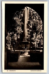 Postcard International Spain Granada Lindaraja Garden - Bild 1 von 2