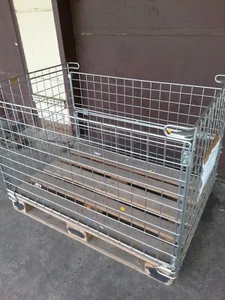Gitteraufsatzrahmen Gitterbox Lagerbox für Europalette 1200x800 H 800 verzinkt - Bild 1 von 3