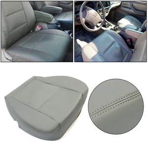 Fits Toyota Sequoia Limited SR5 2000 01-04 Driver Bottom Seat Cover Gray Leather - Picture 1 of 21