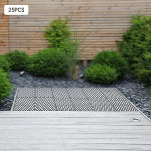 12x12" 25 Stück Terrassenfliese Schnee Wasser Drainage ineinandergreifende Garage Bodenfliesen - Bild 1 von 14