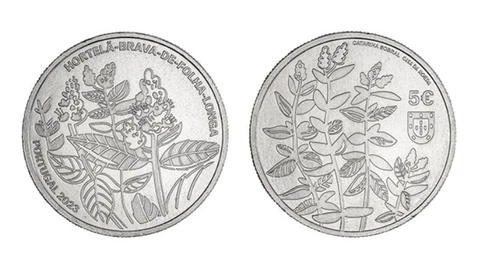 5 Euros Commemorative Portugal 2023 Plants UNC Cover