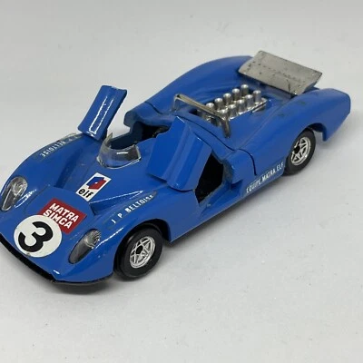 Politoys M16 Matra Simca Sport 660 blue made in Italy 1/43 Race Car Diecast - Image 1 of 4