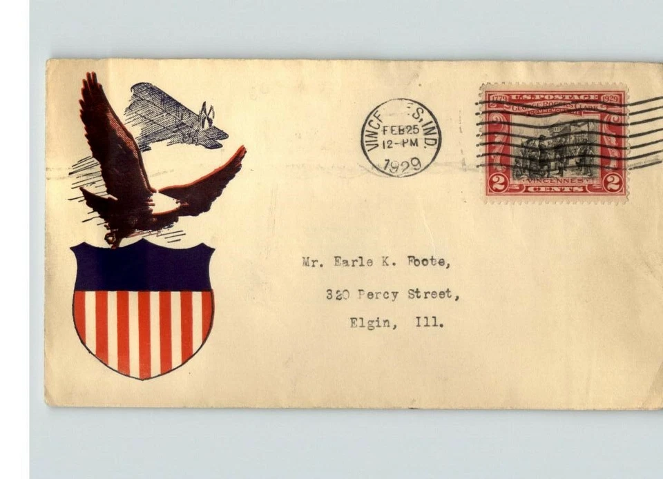 GEORGE ROGERS CLARK, 1929 First Day of Issue, canc. VINCENNES, Indiana # 651 - Image 1 of 1