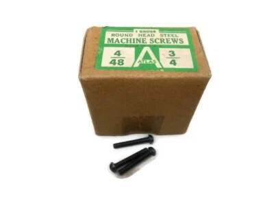 Tornillo de máquina CABEZA REDONDA de acero de 4-48 x 3/4" de largo 1 bruto (144 piezas) Foto 1 de 2