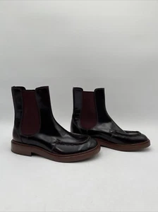 Tod's Glossed-leather Chelsea boots Women Brown Size 38 - Picture 1 of 10
