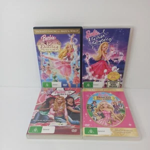 Barbie DVD Bundle Lot (4) Titles Dancing Princesses Fashion Charm School Diaries - Picture 1 of 12