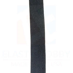 Elástico tejido negro 3/4" (19 mm) - Hecho en EE. UU. - Imagen 1 de 10