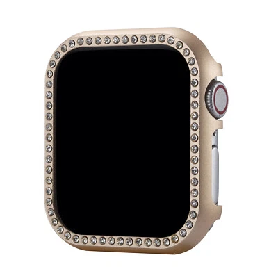 For Apple Watch 10/9/8/7/6/5/4/3 Diamond Bling Bumper Case Aluminum Alloy Cover - Image 1 of 4