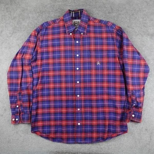 Cinch Shirt Men's M Blue Red Plaid Long Sleeve Button Up Rodeo Cowboy Western - Picture 1 of 8