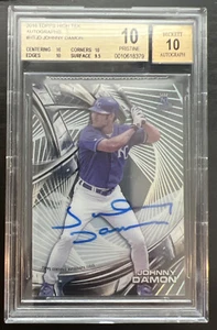 2016 Topps High Tek Johnny Damon Certified Auto Beckett 10 Pristine Autograph 10 - Picture 1 of 3