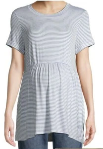 Maternity Top T-shirt XL Short Sleeved Gathered Bottom Cuffed Sleeves Summery - Picture 1 of 7