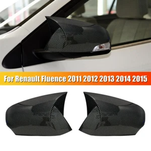 Carbon Fiber OX Horn Rearview Mirror Cover Cap For Renault Fluence 2011-2015 - Picture 1 of 4