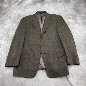 Ticknors Uomo Tallia Blazer Men 40Short Black White Yellow Gray Wool Tweed VTG - Picture 1 of 15