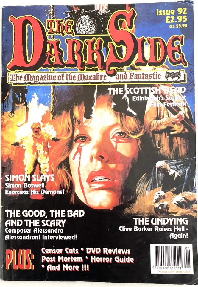 THE DARK SIDE. NUMBER 92.  STRAY CAT PUBLISHING  HORROR MAGAZINE  2001. - Image 1 of 4