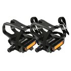Bike Pedals With Clip & Straps Bicycles Toe Clip Cage Exercise Spin Bike Pedals