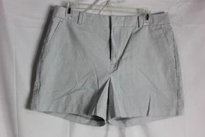 Banana Republic Women's White Gray Striped Chino Shorts, 8 - Picture 1 of 8