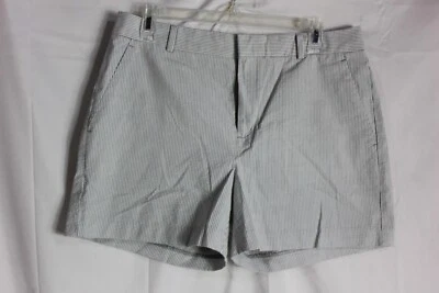 Pantalones cortos chinos Banana Republic para mujer blancos grises a rayas, 8 Foto 1 de 4