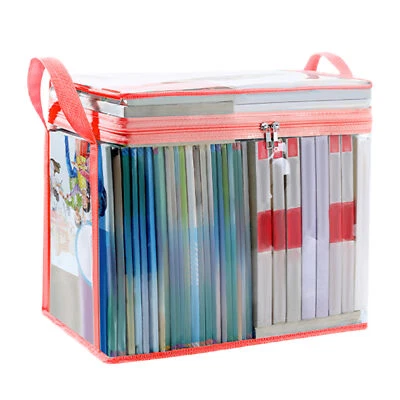 Bolsa organizadora de libros transparente con asa y cremallera Foto 1 de 4