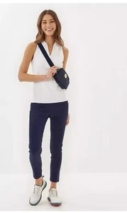 Lilly Pulitzer Women's LUXLETIC CORSO PANT Size Navy Blue UPF 50 MSRP $138 - Picture 1 of 8