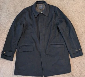 Brooks Brothers Loro Piana Storm System 100% Wool Blue Overcoat Men's XL - Picture 1 of 8