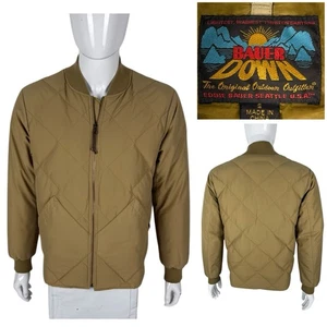 Eddie Bauer Men Small Jackets 1936 Skyliner Model Goose Down Tan Brown Full  Zip - Picture 1 of 17