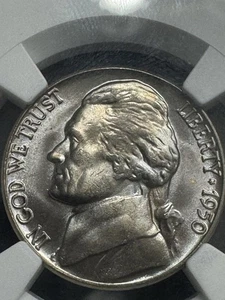 1950 Jefferson Nickel, NGC MS67, Amazing Color, Free shipping Only 3 Higher - Picture 1 of 3