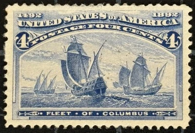 US Stamps - SC# 233 - Colombian - Graded VF XF 86 - MNH - Premium - SCV $210.00 - Image 1 of 3