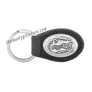 NCAA Florida Gators  Zep-Pro Leather Concho Key Fob black keychain - Picture 1 of 1