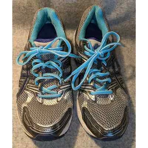 Asics Womens GT-1000 T2L7N Lace Up Gray Blue Low Top Running Shoes Size 8.5 D - Picture 1 of 6